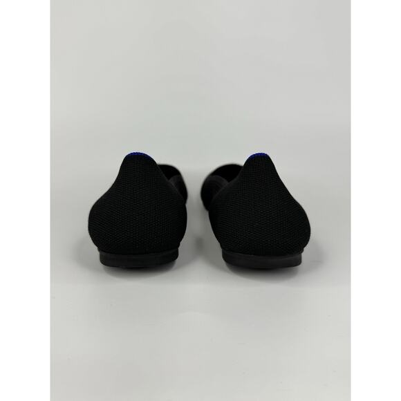 Rothy's The Flat Black Knit rounded Toe Ballet Flats Women's Size 9.5 Blue Halo - Picture 4 of 11
